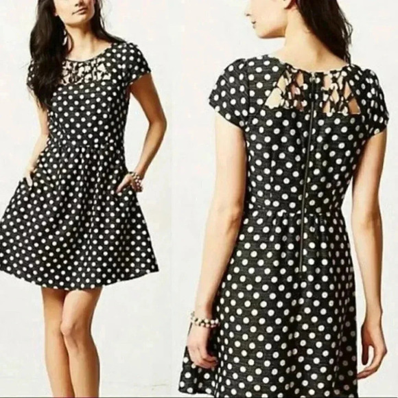 Maeve Anthropologie Aria Polka Dot Dress Size 2 Seen on Glee TV - Picture 6 of 10